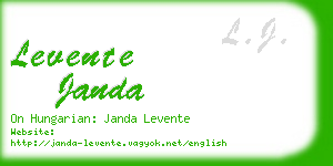 levente janda business card